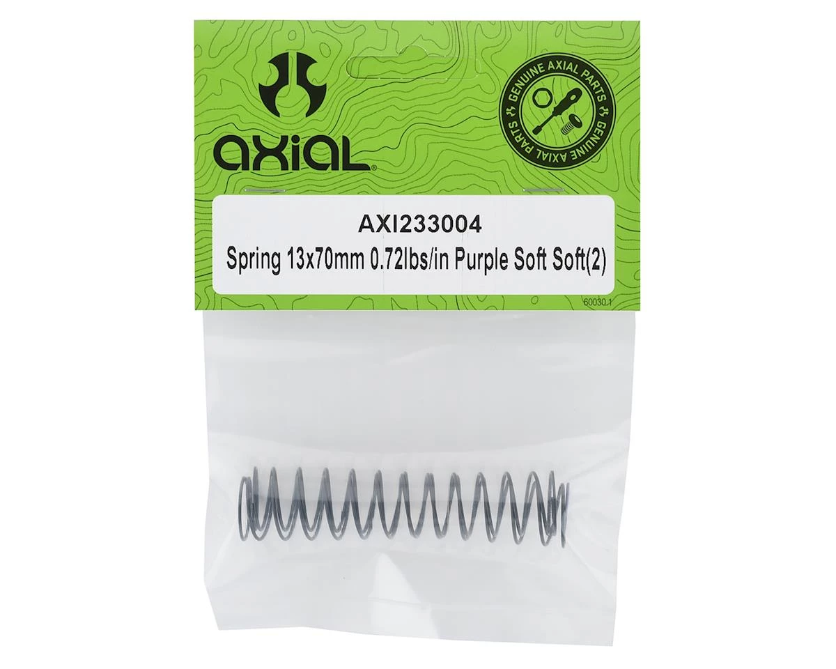 Axial Capra 13x70mm Shock Spring (Soft/Soft - 0.72 lbs/in) (Purple) (2) 2 Axial Capra 13x70mm Shock Spring (Soft/Soft - 0.72 lbs/in) (Purple) (2) - Image 2