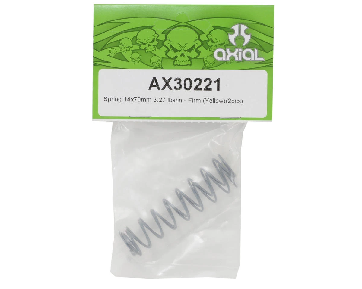 Axial 14x70mm Shock Spring (Firm - 3.27 lbs/in) (Yellow) (2) 2 Axial 14x70mm Shock Spring (Firm - 3.27 lbs/in) (Yellow) (2) - Image 2