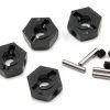 Axial Narrow 12mm Aluminum Hub Set w/Hardware (Black) (4)