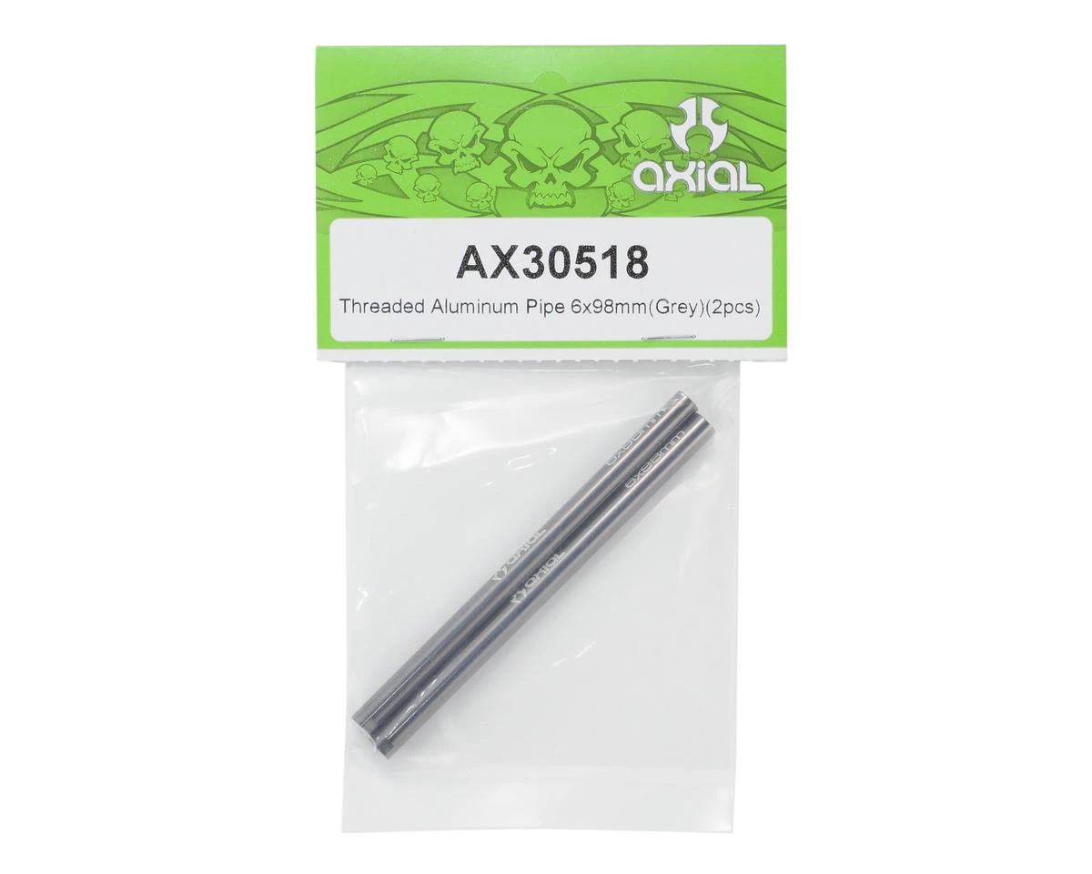 Axial 6x98mm Threaded Aluminum Pipe (Grey) (2) 2 Axial 6x98mm Threaded Aluminum Pipe (Grey) (2) - Image 2