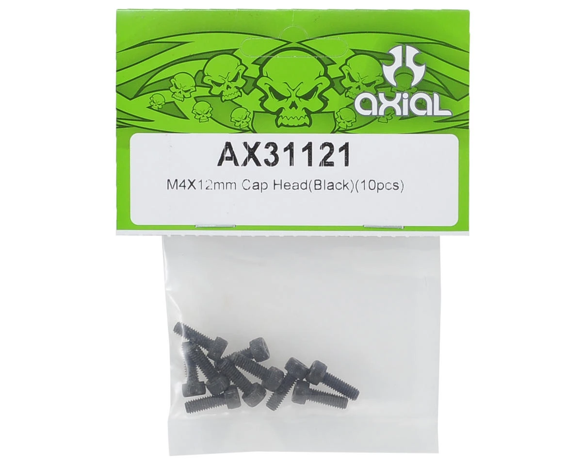 Axial 4x12mm Cap Head Screw (Black) (10) 2 Axial 4x12mm Cap Head Screw (Black) (10) - Image 2