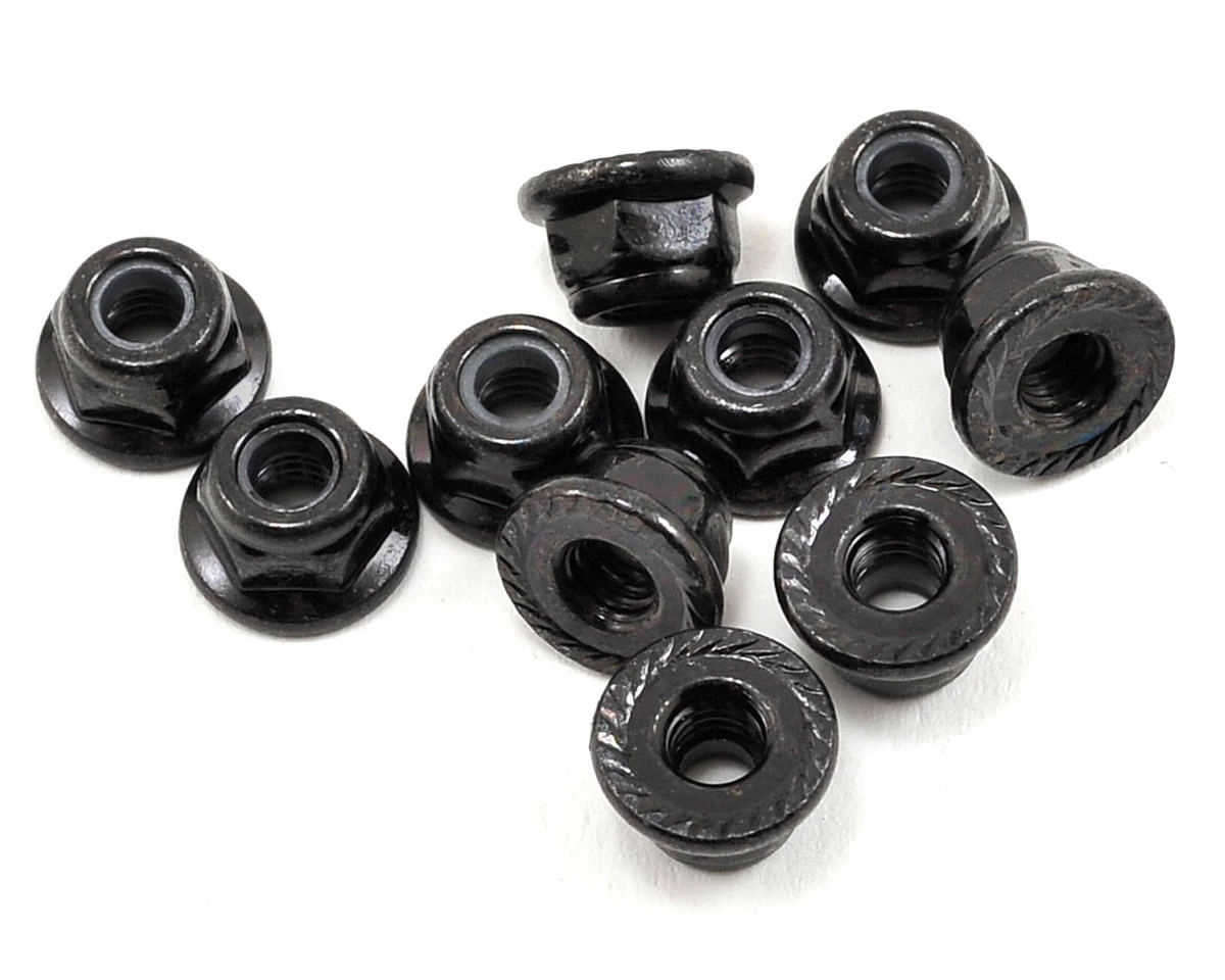 Axial 4mm Serrated Nylon Lock Nut (Black) (10) 1 Axial 4mm Serrated Nylon Lock Nut (Black) (10)
