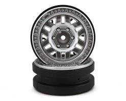 Axial 1.9 KMC Machete Beadlock Wheels (Satin Chrome) (2)