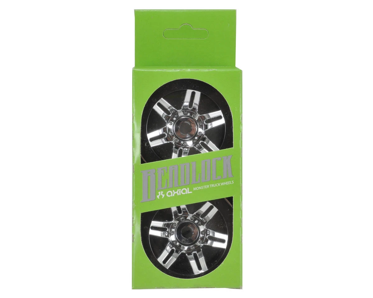 Axial Rockster 2.2 Beadlock Rock Crawler Wheels (2) (Chrome) 2 Axial Rockster 2.2 Beadlock Rock Crawler Wheels (2) (Chrome) - Image 2