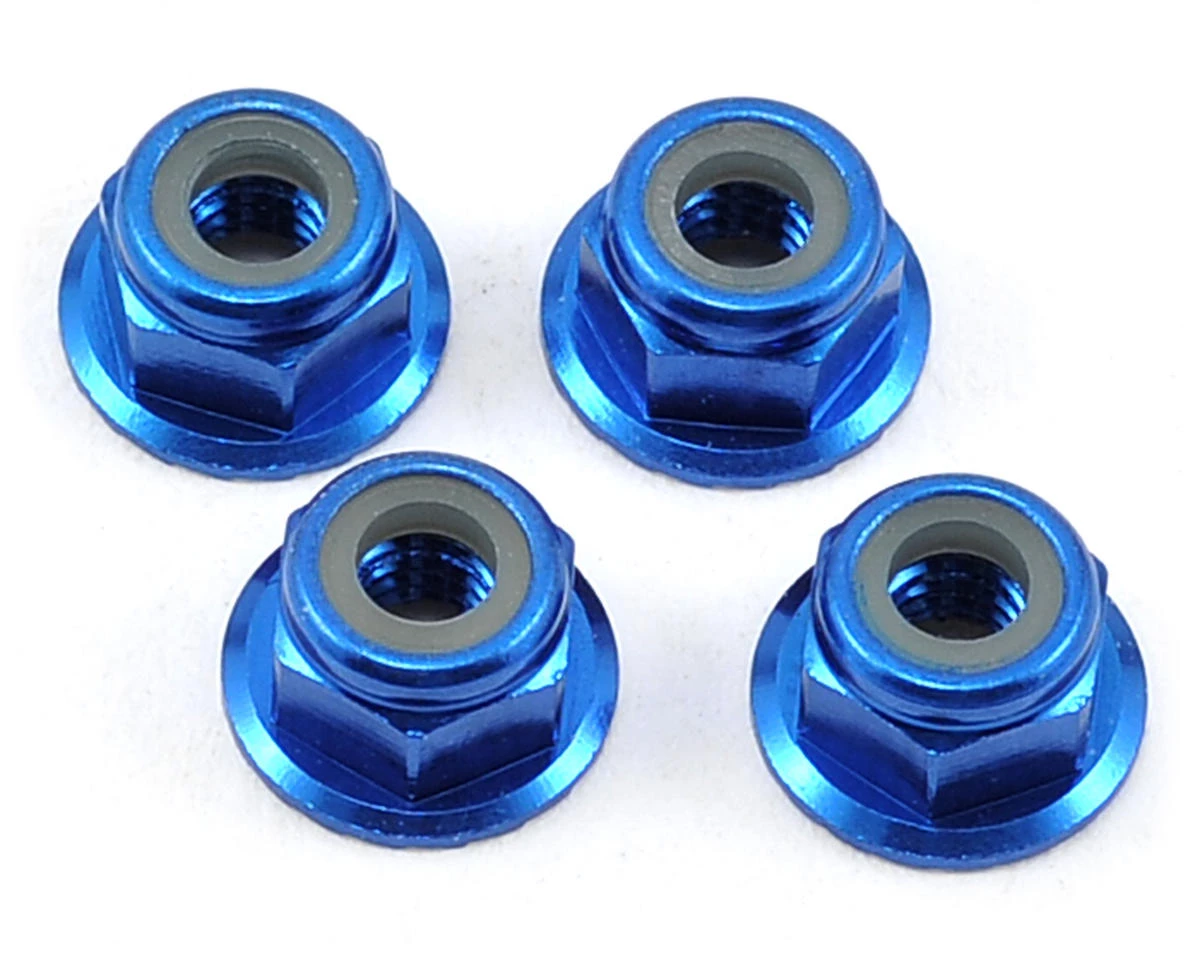 Axial M4 Serrated Wheel Nut (Blue) (4) 1 Axial M4 Serrated Wheel Nut (Blue) (4)