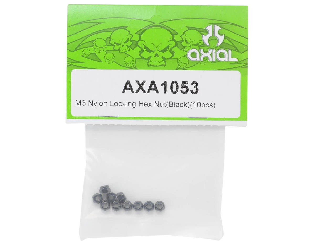 Axial M3 Nylon Locking Hex Nut (Black) (10) 2 Axial M3 Nylon Locking Hex Nut (Black) (10) - Image 2