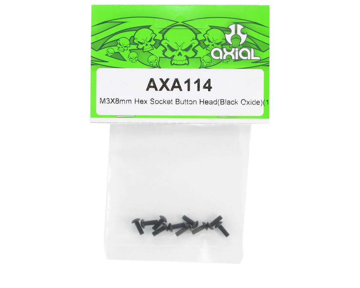 Axial 3x8mm Button Head Screw (Black) (10) 2 Axial 3x8mm Button Head Screw (Black) (10) - Image 2