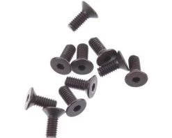 Axial Flat Head Screw M2.5x6mm, Black (10)