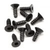 Axial 3x8mm Self Tapping Flat Head Screw (Black) (10)