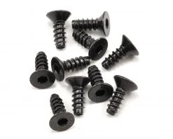 Axial 3x8mm Self Tapping Flat Head Screw (Black) (10)